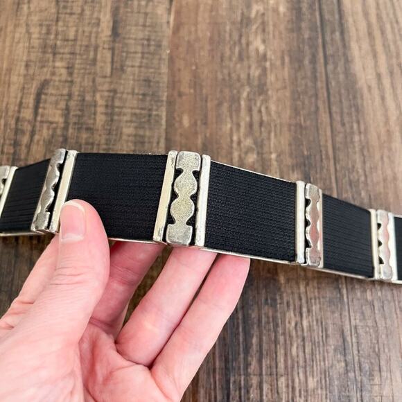 Boho Stretch Belt Hip Slung Embossed Metal Beads Artsy  display picture 1